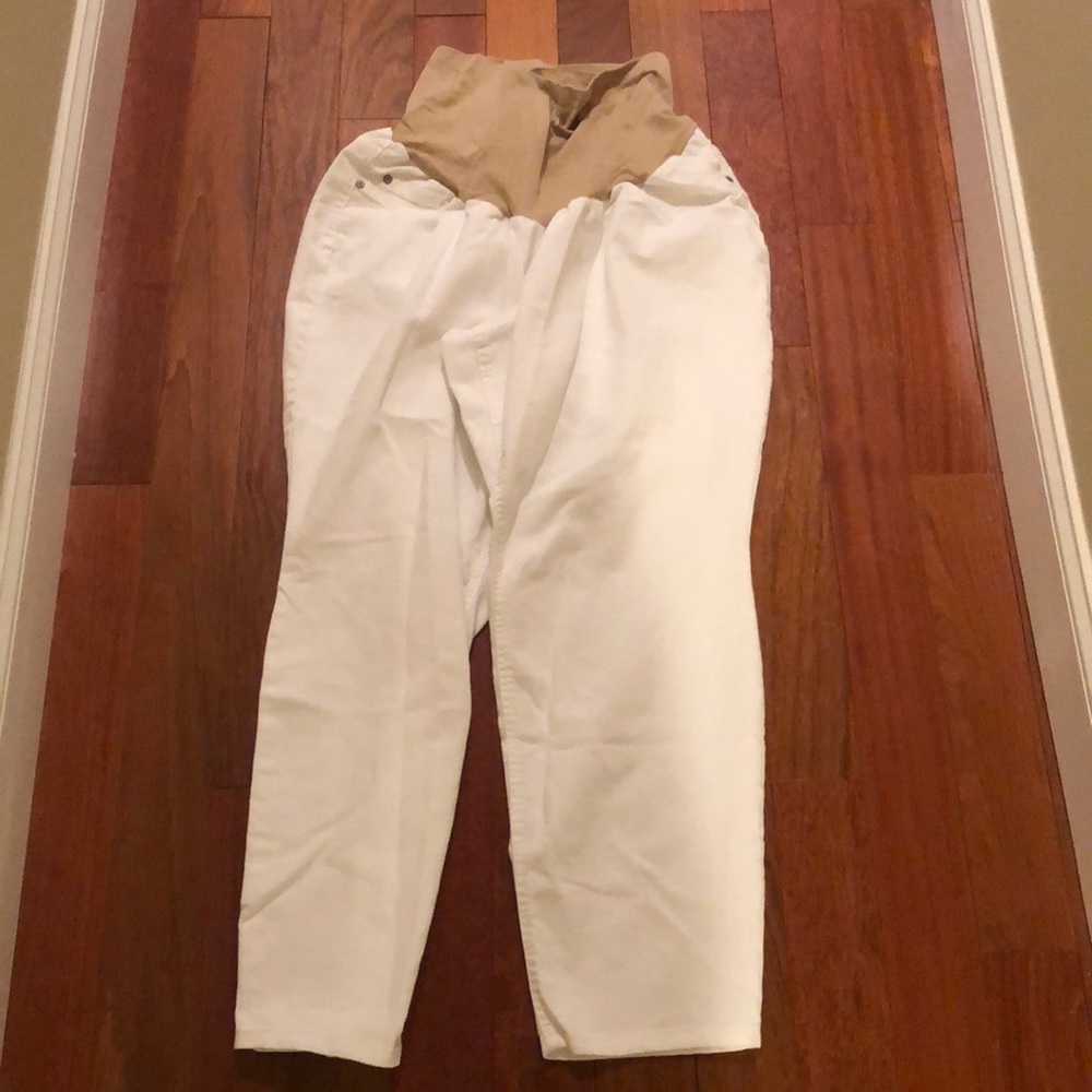 Maternity plus size 3XL white jeans
